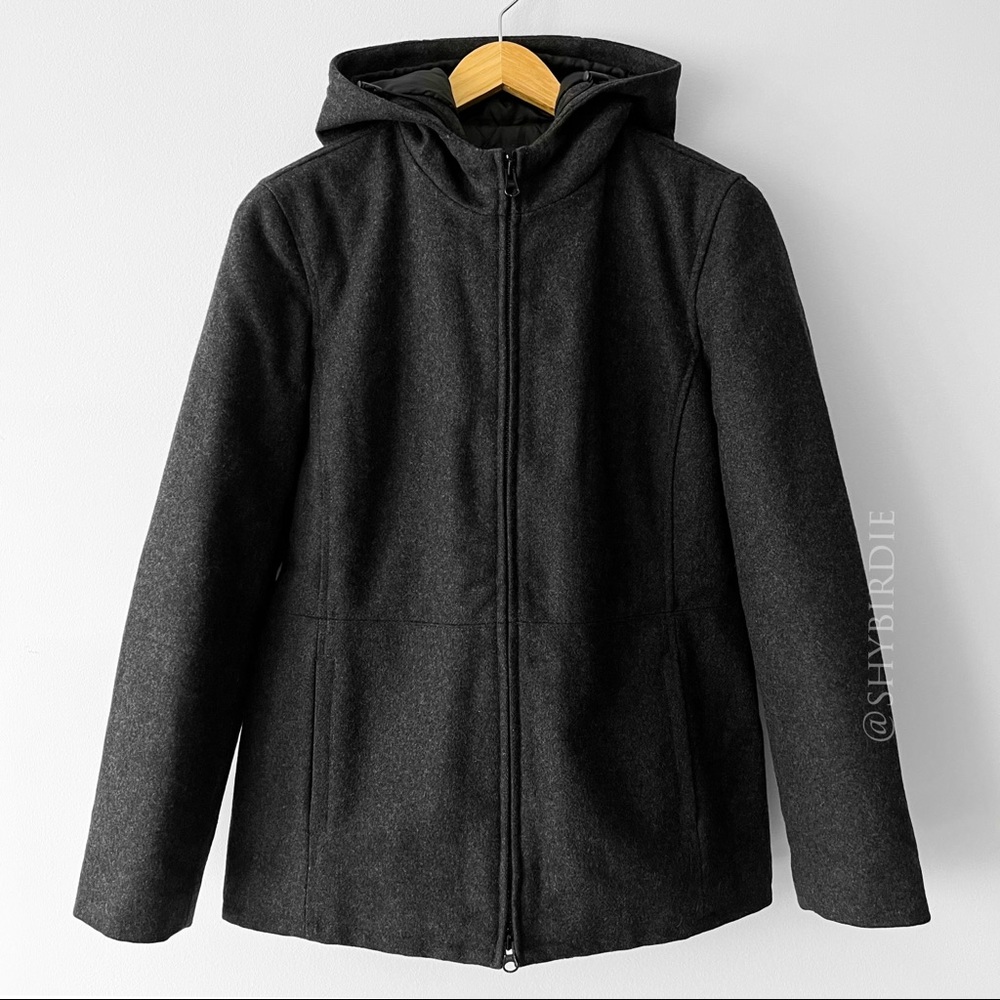 GAP Felted Wool Jacket Coat, Hooded, XS
